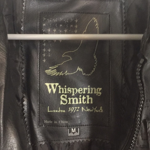 Black Leather Jacket Whispering Smith 